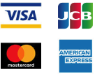 VISA JCB mastercard AMERICANEXPRESS